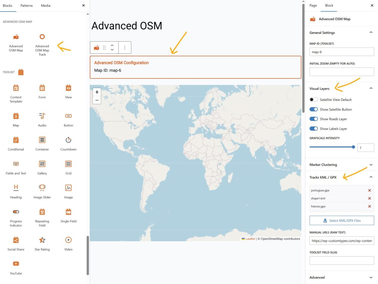 Advanced OSM Map Block